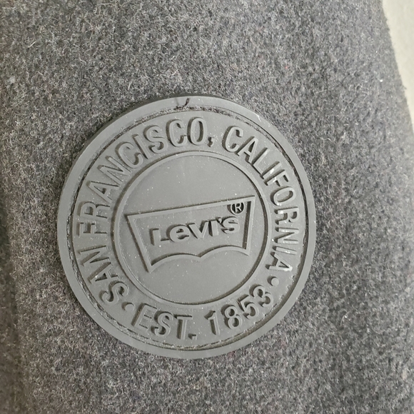 Levi's Men's Charcoal Hooded Jacket. Wool Blend. LG - Picture 9 of 12